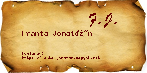 Franta Jonatán névjegykártya